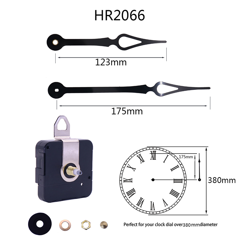 HR1688 - 17mm шаговый механизм черных часов и HR2066 часовой стрелка